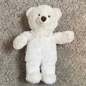 2012 Build A Bear Plush White Teddy Bear Stuffed Toy